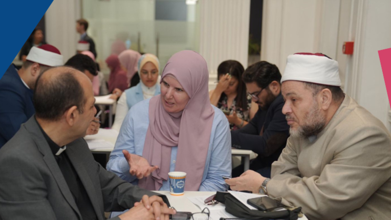 Small group discussion at an LSE event.
