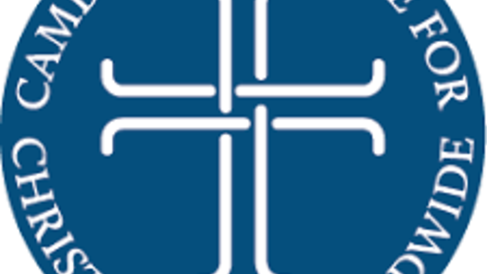 Interlinked lines make a cross, words read Cambridge Centre for Christianity Worldwide