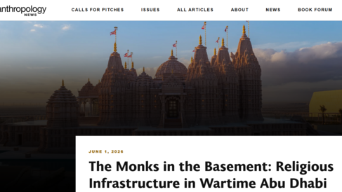 Snapshot of the headline at Anthropology News (temple skyline in background)