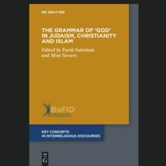 Book cover against dark background. Title is The Grammar of ‘God’ in Judaism, Christianity and Islam.