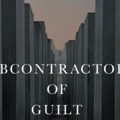 Detail from book cover showing grey memorial stones 