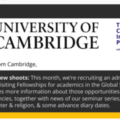 Opening section from January eNews, with logos and greeting--New year, new shoots.