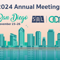Stylised San Diego skyline with SBL and AAR logos