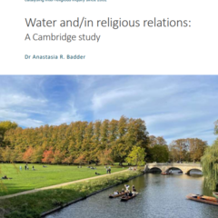 Report cover with title and feature image with river