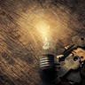 Keys and lightbulb - symbolising ideas