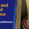 Event banner for 7 & September 2023 - Materiality conference - featuring sticky note with handwritten bread recipe, glittery money box, and silver candle holder/