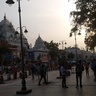 Street scene at sunset