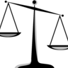 Tilted weighing scales