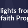 Butterfly-shaped World Interfaith Harmony Week logo with heading "Highlights"