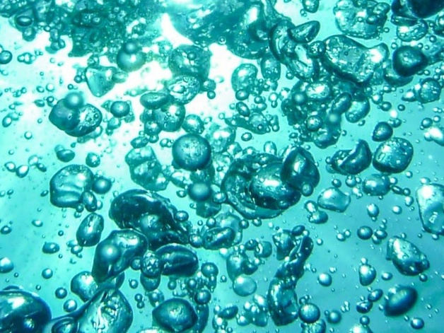 Bubbles under water
