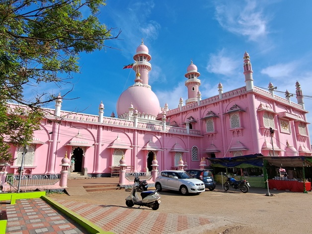 Pink domed building