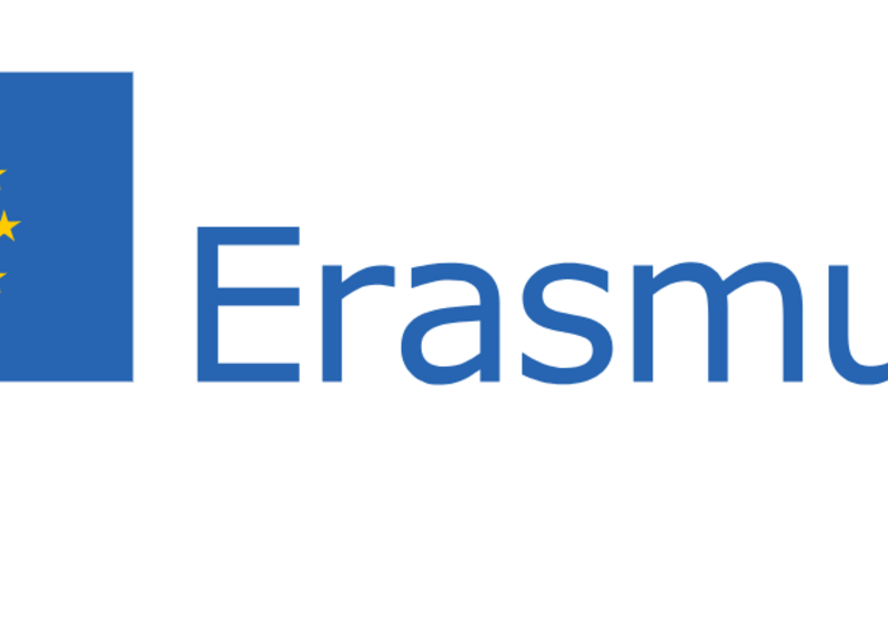 Erasmus+ logo with European Union starry flag
