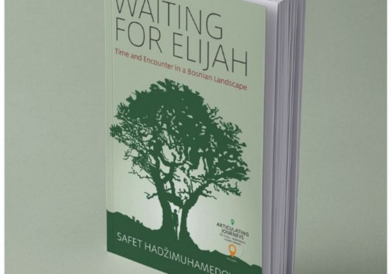 A paperback book stands at an angle