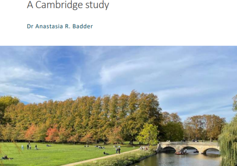 Report cover with title and feature image with river