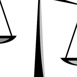 Tilted weighing scales