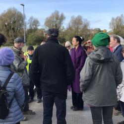 Photo of people doing a nature walk, courtesy of Water Sensitive Cambridge