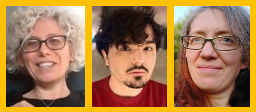 Composite image of the 2022 Summer School convenors Prof Ozyurek, Dr HadziMuhamedovic, and Dr Hine