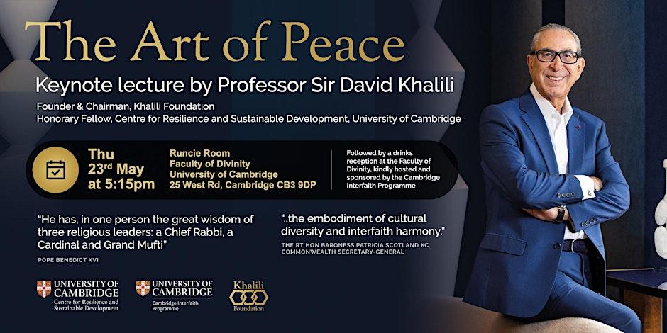 The Art of Peace—Sir David Khalili (credit: Khalili Foundation) Sir David Khalili, seated, smiling