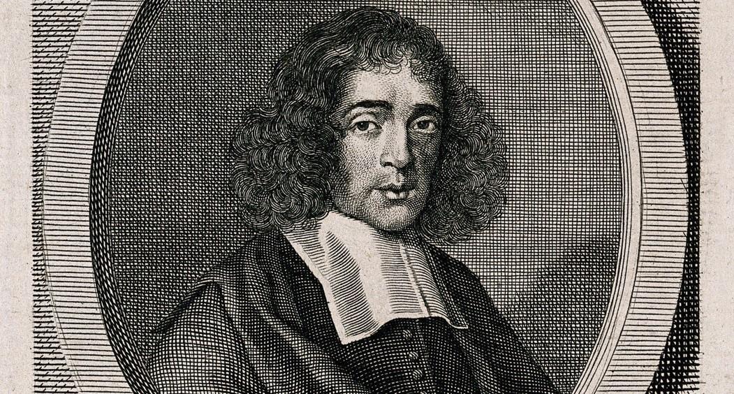 Baruch Spinoza – detail from a plate in the Wellcome Collection (CC BY 4.0 Attribution) Etching of middle-aged man with chin-length hair