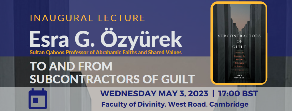 Event banner for 3 May 2023 Inaugural Lecture