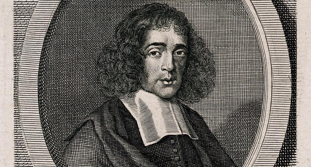 Etching of middle-aged man with chin-length hair